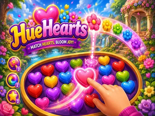 HueHearts - لعبة مجانية على الإنترنت، العب الآن